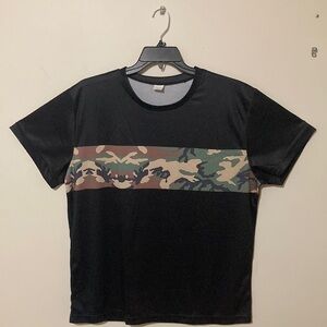 Men's Black Camouflage T-Shirt